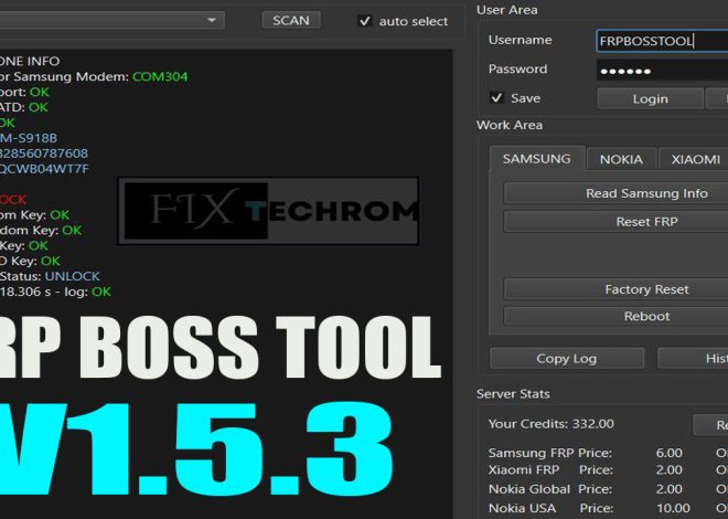 FRP Boss Tool v1.5.3 Unlock FRP WORLDWIDE Free Download