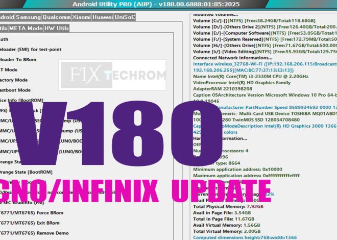 Android Utility Tool V180 Tecno Infinix MDM Unlock