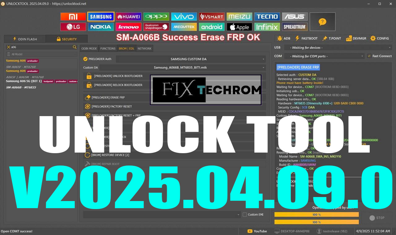 Unlock Tool v2025.04.09.0 BIG Update On April 2025