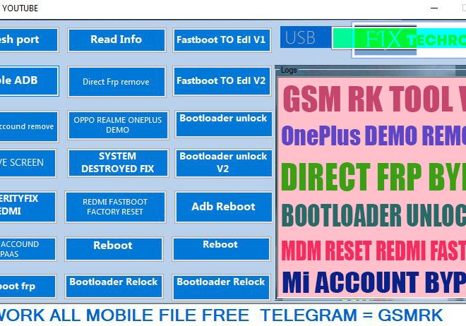 GSM RK Tool V1.1 FRP Account Remove System Destroyed Fix
