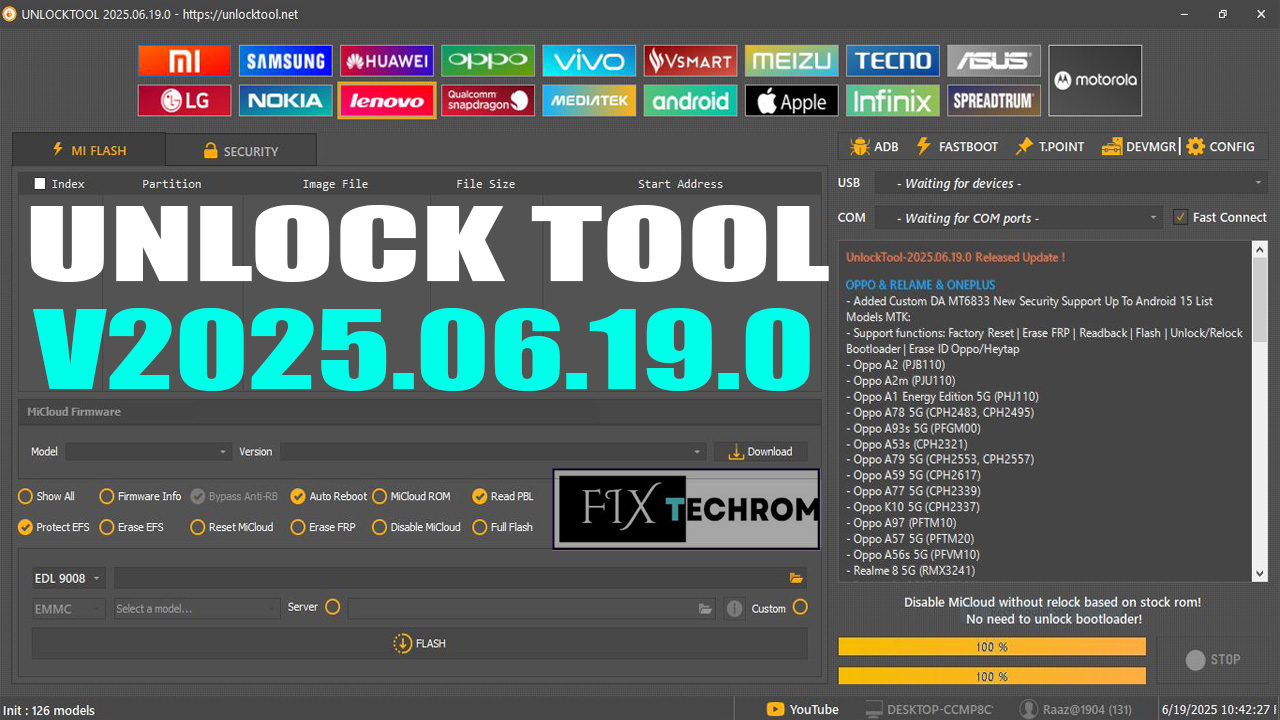 Unlock Tool v2025.06.19.0 Android 15 FRP Unlock Free