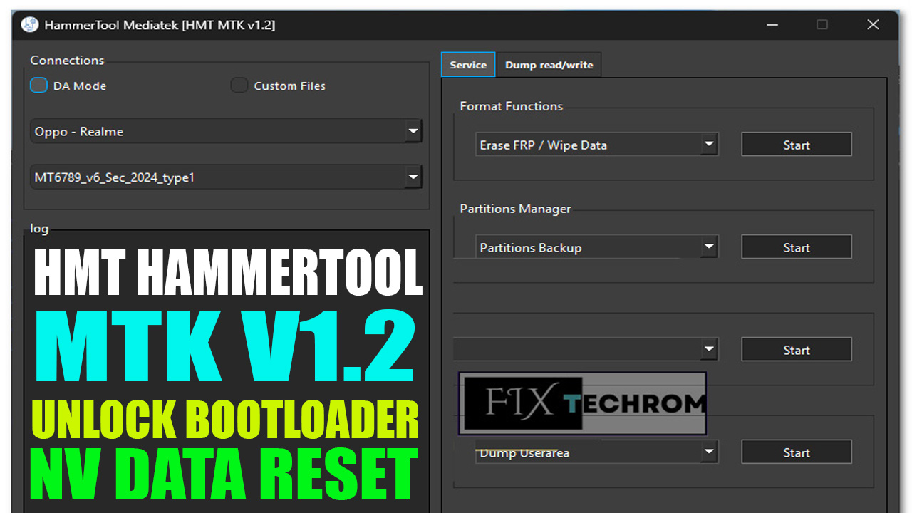 HMT HammerTool MTK V1.2 Unlock Bootloader NV Data Reset