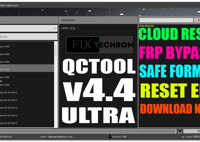 QCTool v4.4 Cloud Reset FRP Factory Reset Free